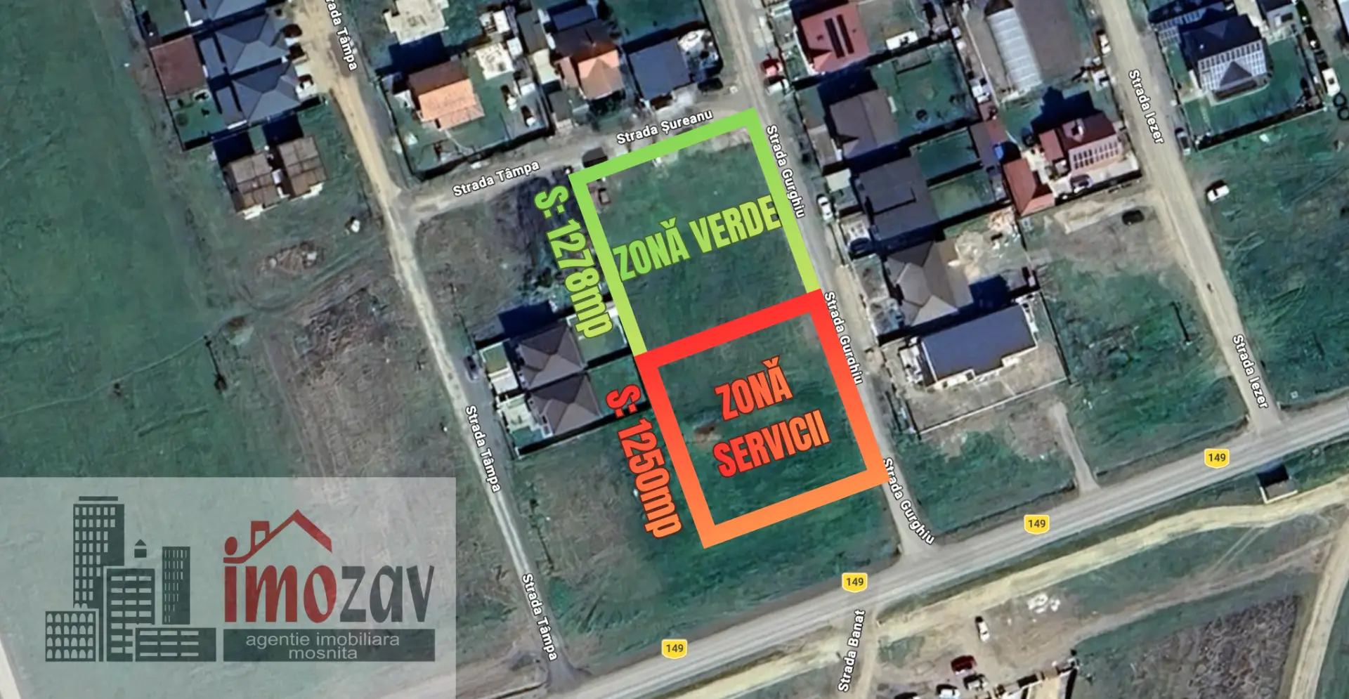 Parcelă zonă servicii + zonă verde – Str. Gurghiu, Moșnița Veche