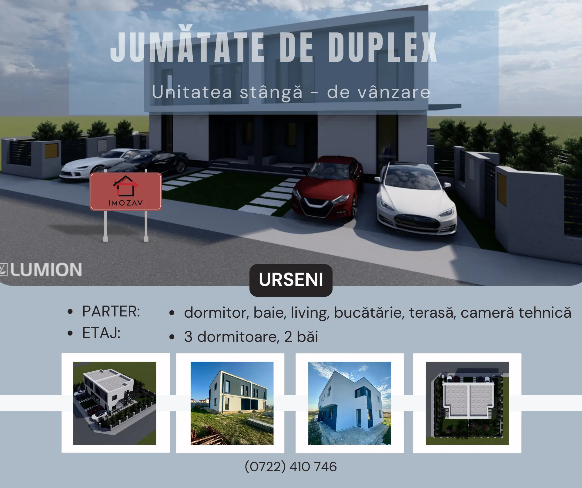 Jumătate de duplex de vânzare – Urseni, str. Mamaia