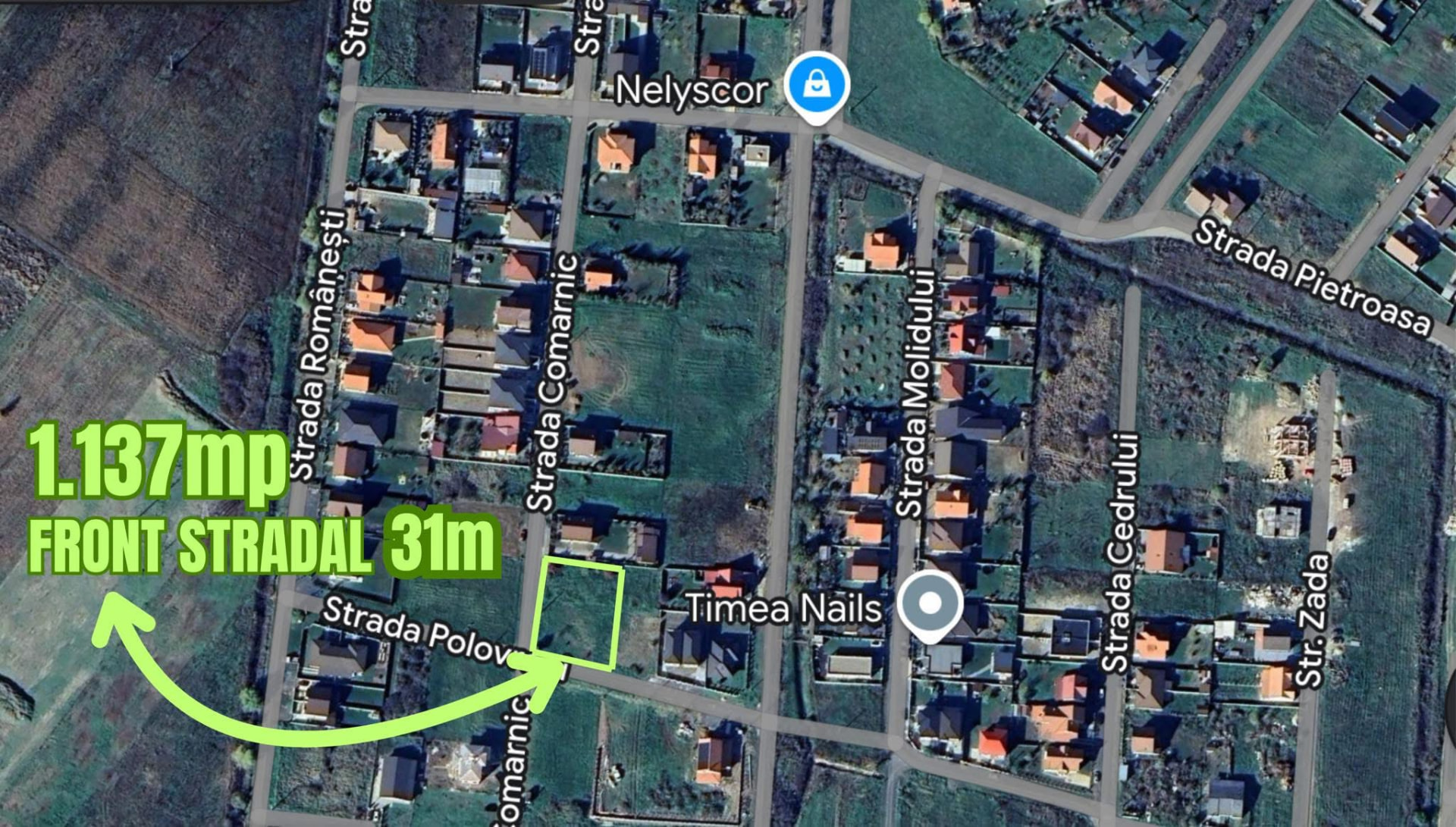 Parcelă de teren pentru servicii – Strada Comarnic, Moșnița Nouă