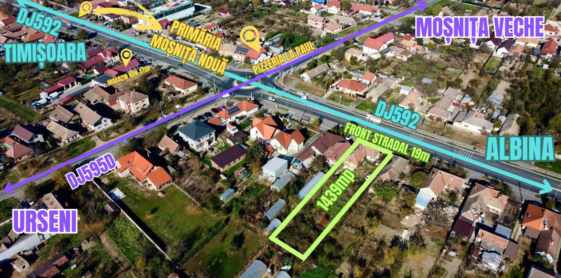 Parcelă intravilană de vânzare – Strada Principală, Moșnița Nouă