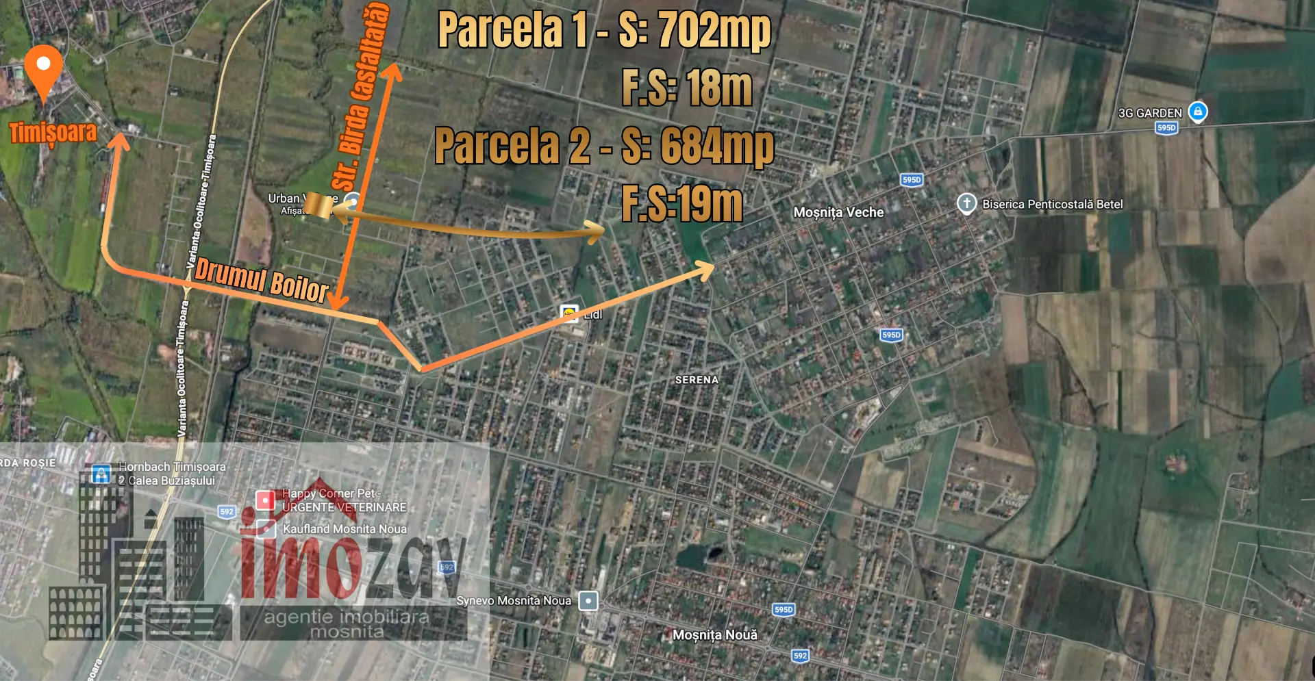 Terenuri de vânzare – Str. Dumbrăvița, Moșnița Veche
