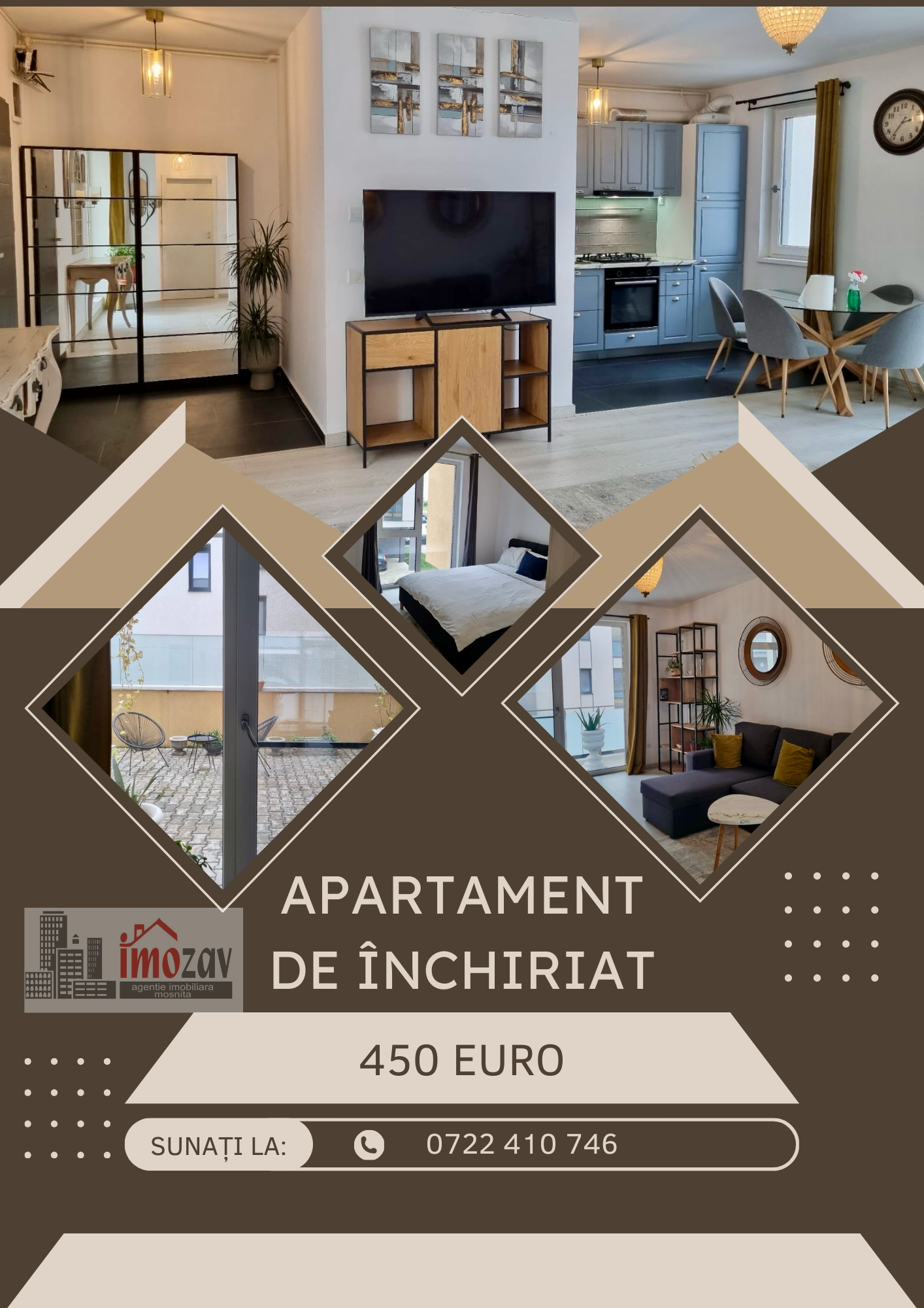 Apartament de închiriat – Str. Paulina nr. 4, Moșnița Nouă